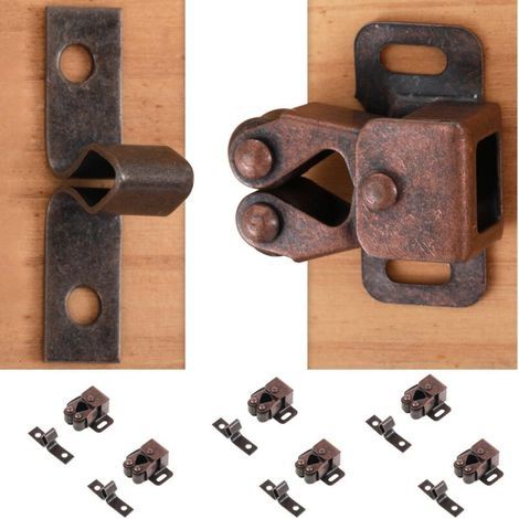 Set di 6 chiusure a doppio rullo per mobili - Per ante di armadi, chiusure a sfera, chiusure a rullo, chiusure - Chiusura ante di armadi - Per ante di armadi (1/5)