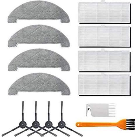 14 PièCes SéRies Brosses LatéRales Vadrouille Chiffons Filtre Hepa Accessoires PièCes pour Robot Aspirateur VIOMI S9 (1/4)
