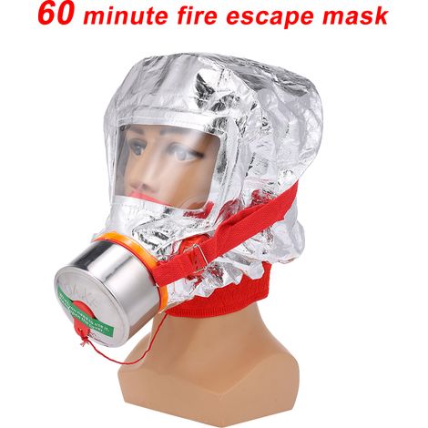 Masque facial anti-incendie, respirateur d'auto-sauvetage, masque à gaz, protection faciale, cagoule d'évacuation d'urgence personnelle (1/5)