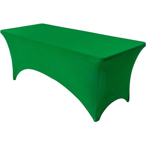 Copritavolo Spandex Verde 182x74x74 cm per Tavolo Catering (1/2)