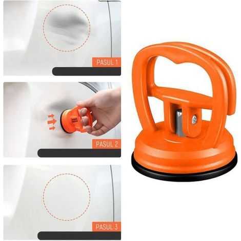 Kit Debosselage Carrosserie - Ventouse Et Extracteur De Bosses - Pour Réparation Automobile Et Sur Verre - 3 Pièces (1/4)