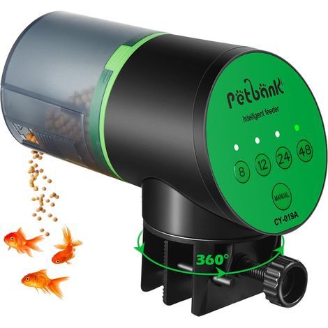 automatischer Fischfutterautomat, 4-stufiger Timer, 200 ml Fassungsvermögen, für Aquarien (1/5)