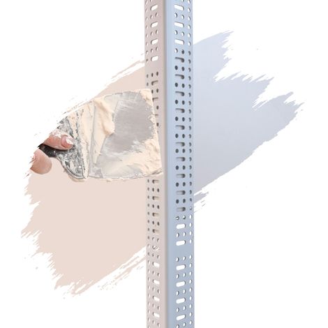 PVC Eckwinkel, Eckprofil, Kantenschutz Trockenbau 2,5m Weiß, Profile aus hart PVC, für Innenbau Trockenbau - 34 x 34mm
