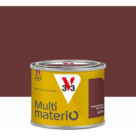 Vernice multimateriale per esterni Multimaterio V33, finitura satinata rosso basco, 0,125 l V33