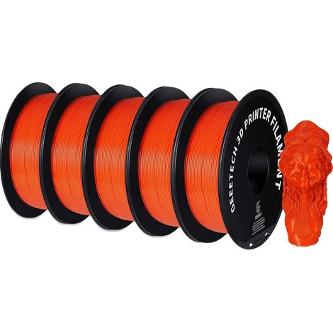 Filament 3D, matériau PETG, diamètre 1,75 mm, Orange (1/2)