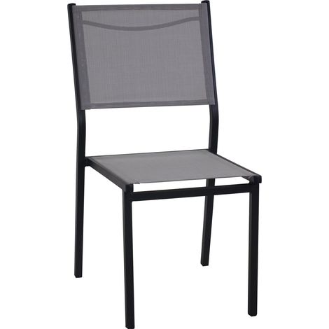 Sedia impilabile in Alluminio Antracite mod. Sullivan