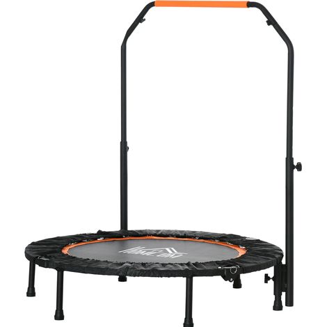 Mini trampolino fitness pieghevole Ø102 cm con maniglia regolabile a 4 altezze, 100 kg, nero DESVIAE (1/5)