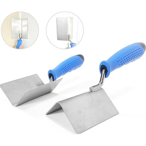 Sollbry 2 Pièces Truelles D'Angle Intérieures Et Extérieures,Outils De Construction, Outils En Acier Inoxydable,Outils De Décoration, Outils De Constructio (1/5)