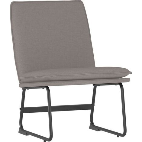 Chaise longue gris-brun, 52x75x76 cm, revêtue de tissu. (1/5)