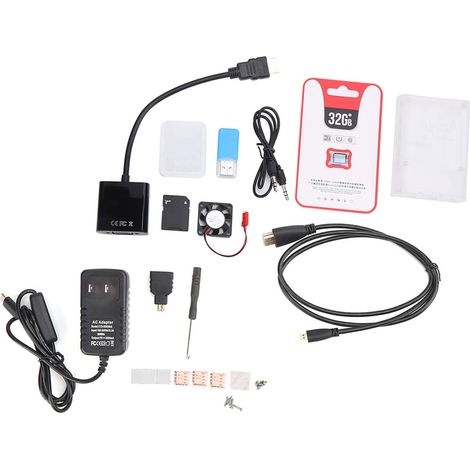 Kit électronique complet pour Raspberry Pi 4B sans carte mère, prise américaine AC100-240V (1/5)
