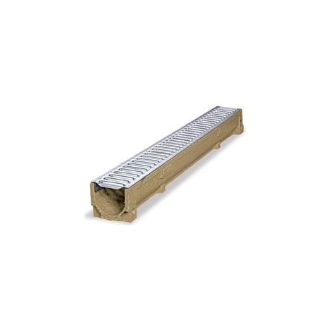 Canale line 100 in calcestruzzo polimerico con griglia zincata a15 100 x h10 cm