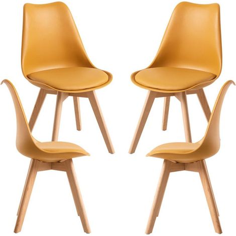 Packs Sillas Comedor - Pack 4 Sillas Synk Basic - Mostaza (1/5)