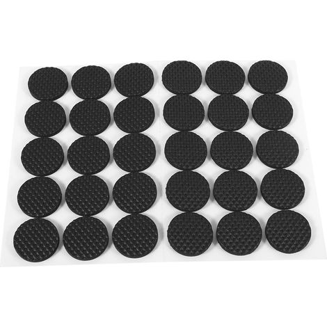 Lot de 30 patins de protection antidérapants et autocollants noirs pour meubles, canapés, tables et chaises. (1/5)