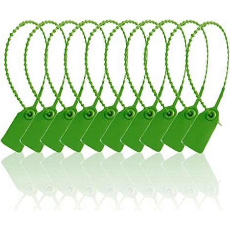 100 sigilli in plastica, etichette numerate per fascette, cartelli monouso autobloccanti per spedizioni, 250 m (1/3)