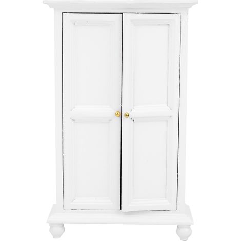 Armoire Miniature Vintage en Bois avec Tiroirs pour Maison de Poupée 1:12 (1/5)