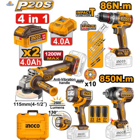 KIT UTENSILI PROMO CAGLI212025+CIDLI208681+CIWLI20 INGCO