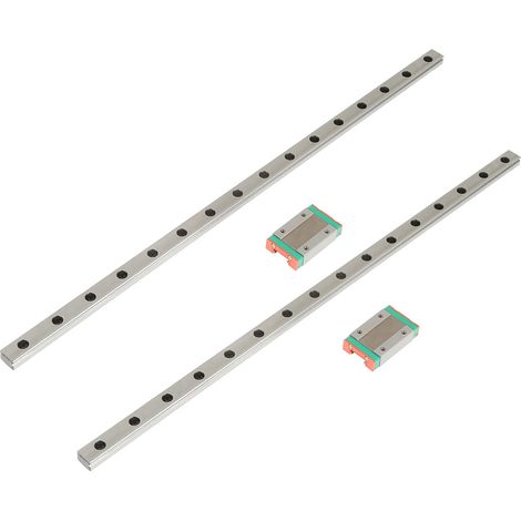 2 pièces rails de guidage linéaire LML12H 400mm avec patins MGN12H (1/5)