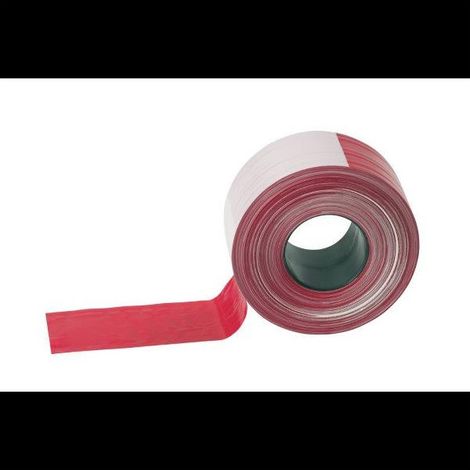 Ruban de delimitation plastique rouge et blanc largeur 80mm longueur 500m CATU