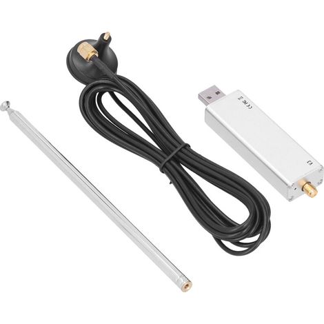 Software-Defined Radio Receiver, RTL-SDR V3 Receiver, SDR Radio Receiver Kit with Antenna Base, Full-Band Aviation Software Receiver Replacement for Radio Astronomy (1/5)