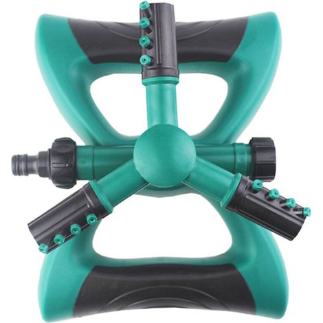 Arroseur rotatif 360° à 3 bras réglable, pulvérisateur d'eau pour pelouse et jardin, couverture large et uniforme (1/5)