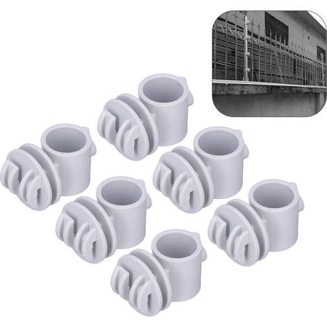 Isolateur de tige porteuse pour clôture électronique à impulsions de 2,1 cm, isolateur de clôture électronique gris (1/5)