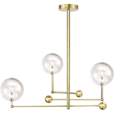 Pendant Lamp TOOLIGHT APP918-3CP Gold Metal Glass Balls G4 3-light points (1/5)