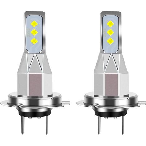 2 piezas de bombillas LED serie H7 para faros, 20000LM, 6000K luz blanca, 80W, 6SMD, bombillas para antiniebla e intermitentes de coche (1/5)