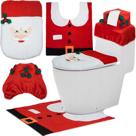 TG44434 Badezimmer-Set für WC, Badezimmer, Weihnachtsmann-Teppichbezug (1/5)