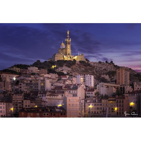 Tableau sur toile Notre-Dame de Marseille 45x65 cm - Impression sur Toile Murale Décorative - Image imprimée en HD sur Toile - Toile sur Châssis en Bois FSC - Fabriqué en France
