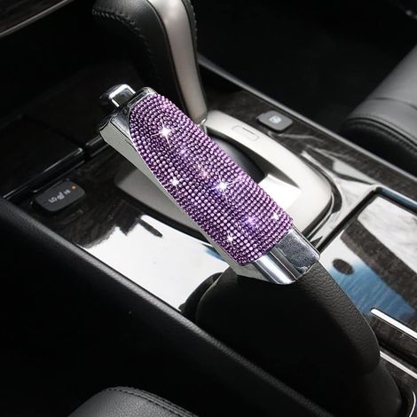Copertura per freno a mano auto - Decorazione di lusso - Strass scintillanti - Diamante - Cristallo universale - Maniglie del freno a mano - Interni auto - Accessori per donne e ragazze Rosa