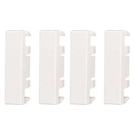 Obturateur demi-module 1/2P compatible Bticino Axolute couleur blanc paquet 4pcs Ettroit AB0102
