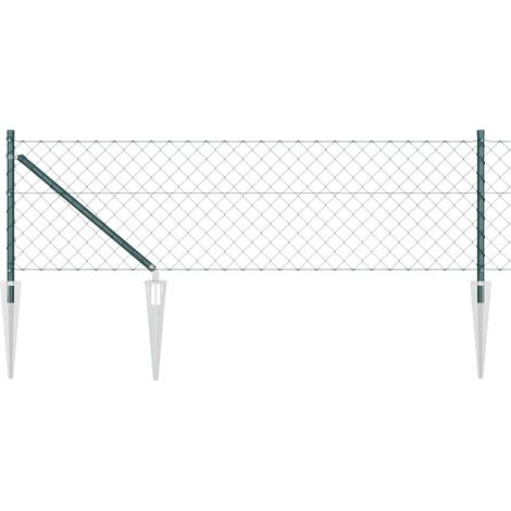 Maison Exclusive - Schweißdrahtzaun mit Spikes 10 x 0,6 m (B x H)