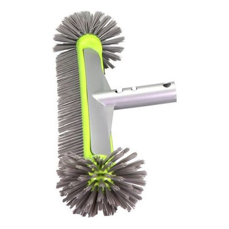 Balai Brosse Piscine Brosse Piscine Liner 17,5″, Balai Piscine Brosse pour Piscine, Tête de Brosse de Piscine Détachable avec Poils Robustes Poignée en Aluminium EZ Clip, Perche télesc (1/5)