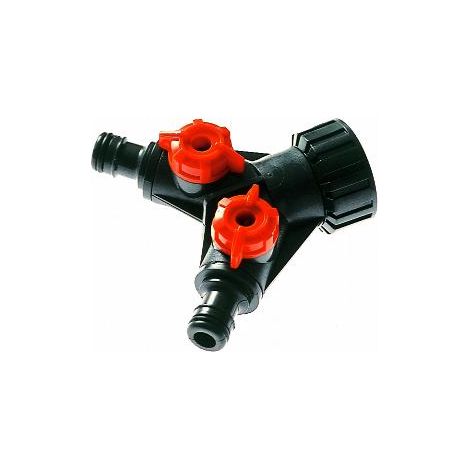 FPLUS adapt.grif.duplex lqny 3/4 gra , Adaptador doble manguera,salida rapida