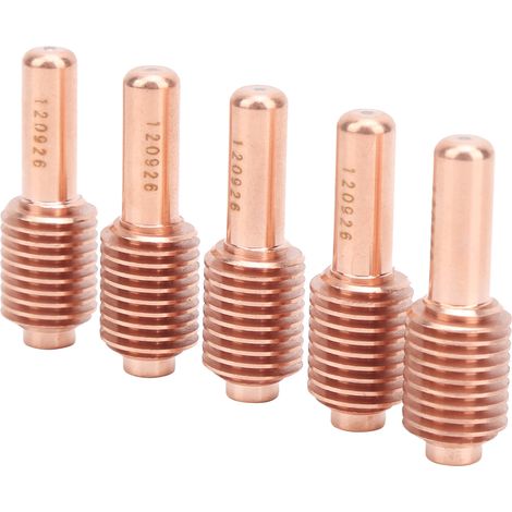 Jeu de 5 Buses de Découpe Plasma 120926, Pointes Électrodes Consommables de Remplacement, Pièces de Rechange pour Chalumeau, Compatibles Découpeur, Longue Durée (1/5)