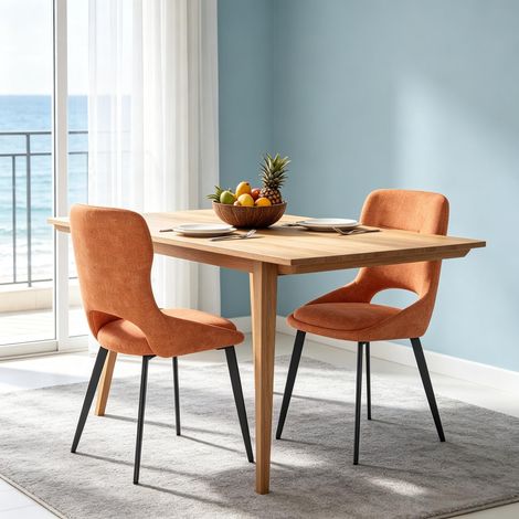 Chaise de salle à manger fonctionnelle, chaise d'accent moderne, chaise de salon, chaise de dressing rembourrée (seulement 2PCS chaises) (1/5)