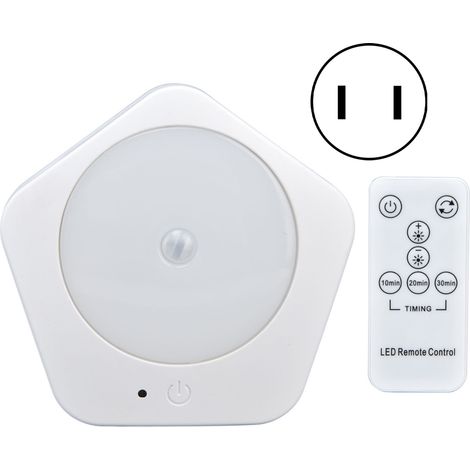Veilleuse à induction dimmable AC110-220V 0,5W avec télécommande et minuterie pour cuisine et chambre (prise américaine).