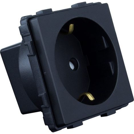 Presa Tipo F Schuko Modern Nero (1/2)