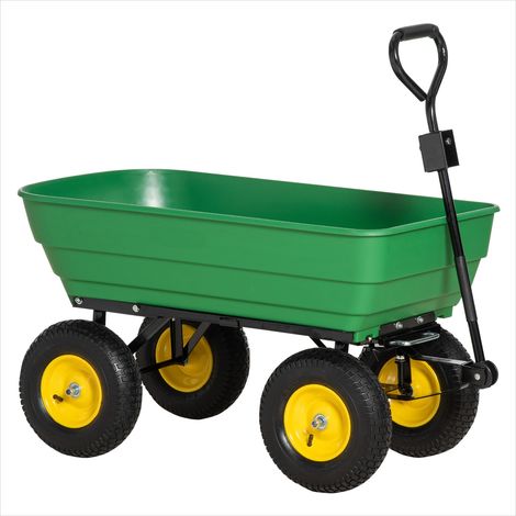 Chariot de jardin Benne basculante 125 L avec 4 roues tout (1/5)