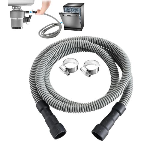 Tuyau de Lave-vaisselle Tuyau de Drainage Flexible Avec Collier pour Lave-Vaisselle Accessoire de Remplacement pour Hôtel Maison Location Dortoir Appartement (1/5)