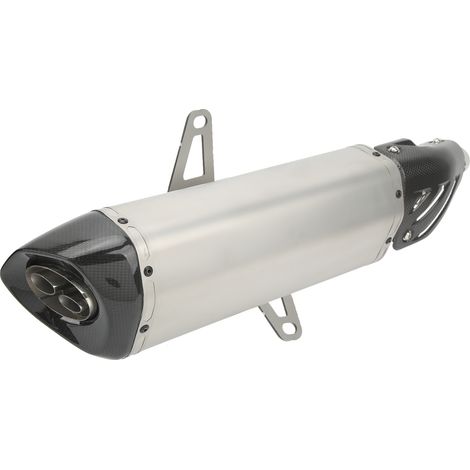 Silencieux d'échappement moto tube arrière avec bouclier thermique en fibre de carbone, remplacement pour ITALJET Dragster 125 200, pot d'échappement couleur titane (1/5)