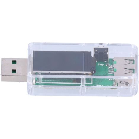 Testeur de Charge USB avec Affichage Numérique - Détecteur de Tension pour Smartphones - Voltmètre à Écran LCD Transparent