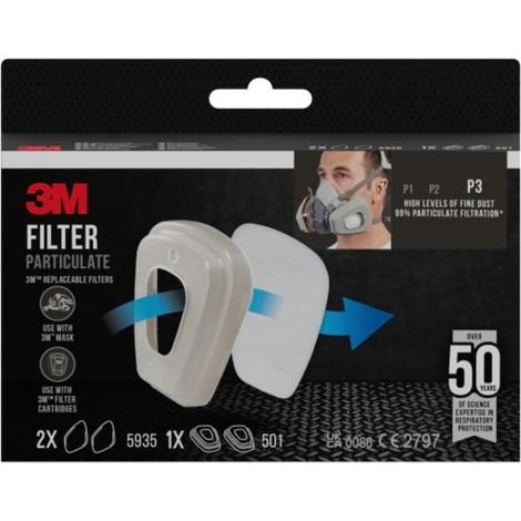3m filtros particulas p3 +soporte filtro 501 5935-2 7100330134