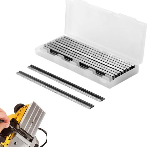 Planer Blades 82 mm, 10 Pieces Planer Blade 82 mm, 82 x 0.5 x 1.2 mm, HSS Replacement Blade for Electric Planer, for Woodworking Machines, Planers (1/5)