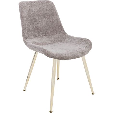 Silla de madera tapizada crema 51x59x79h cm (1/5)