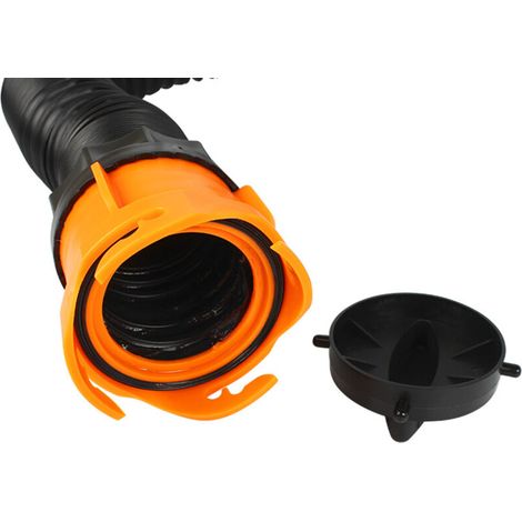 Tuyau d'Évacuation Rétractable pour Camping-Car - Longueur Adjustable 1,3-4,8m - Diamètre 7,6cm - Résistant aux UV (1/5)