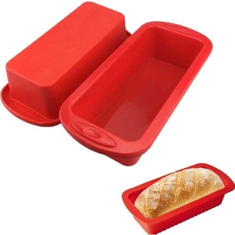 Kuchenform – TR11813 – Silikon – Rot – 21 x 9 x 6 cm – Antihaftbeschichtung (1/3)
