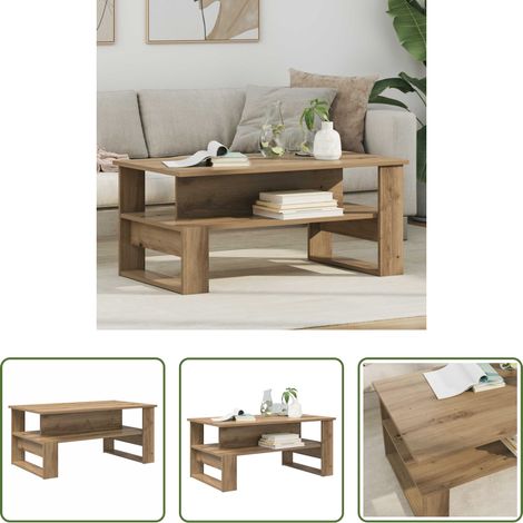 Wohnzimmer Tisch - Couchtisch Artisan-Eiche 90 x 50 x 40 cm Holzwerkstoff (1/5)