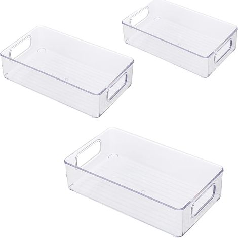 Cajas de almacenamiento, diseño apilable, uso versátil, juego de 6 piezas (1/2)