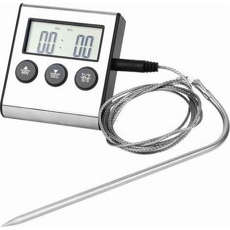 Thermometre Barbecue, Thermometre Sonde, Sonde Temperature Cuisine, Thermomètre à Viande pour Cuisson, Thermomètre Culinaire Numérique, Alimentaire avec pour Viande, Barbecue (1/5)